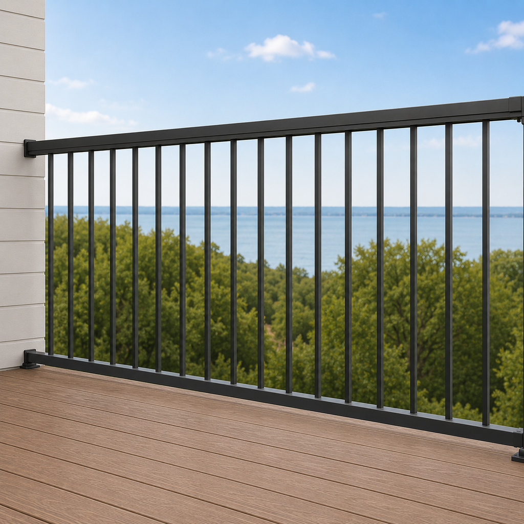 Aluminium Metal Balustrade Railing Kit 1.8m x 125mm x 100mm