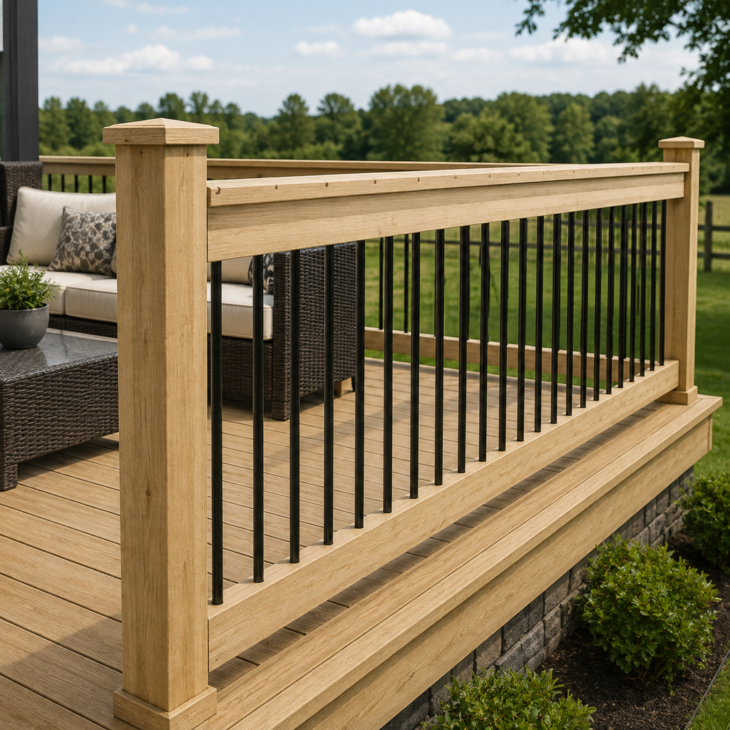 Iron Balustrade Kit Pre-drilled Rail 1.8m x 84mm x 36mm