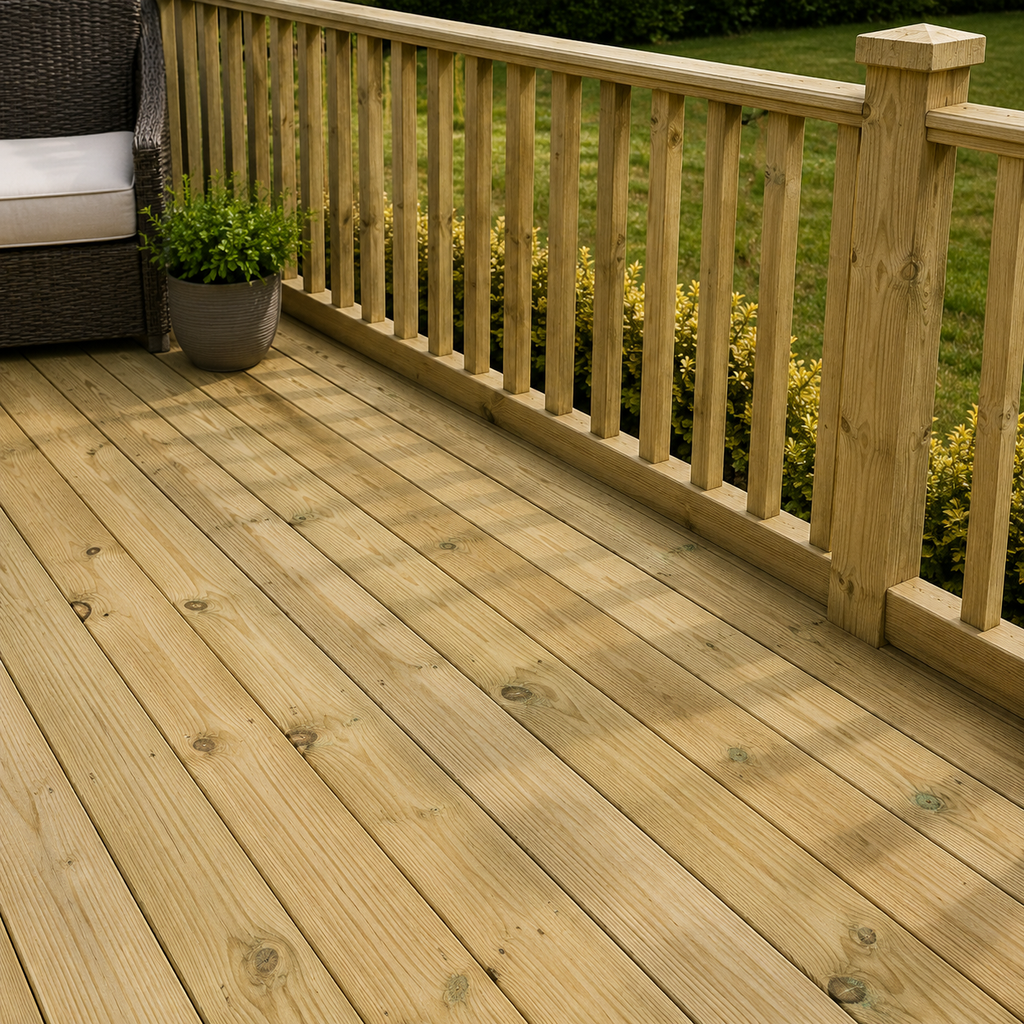 Treated Reject Decking Board 2.4m x 119mm x 21mm