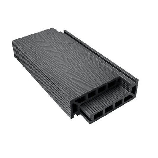 grey Composite Woodgrain Step Edge Board - 3.6m & 4.8m