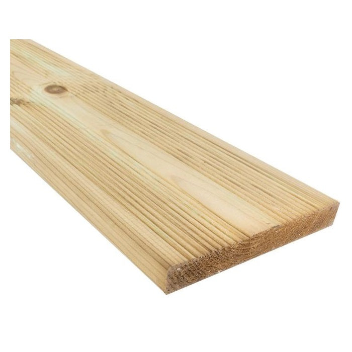 Treated Reject Extra-Wide Decking Board 27mm x 145mm x 2.4m – Pack of 8