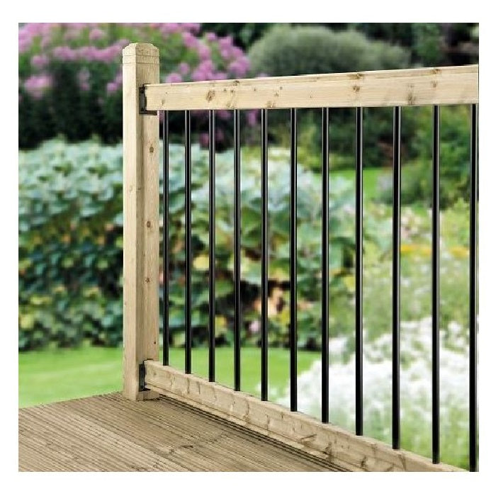 Iron Balustrade Kit Pre-drilled Rail 1.8m x 84mm x 36mm
